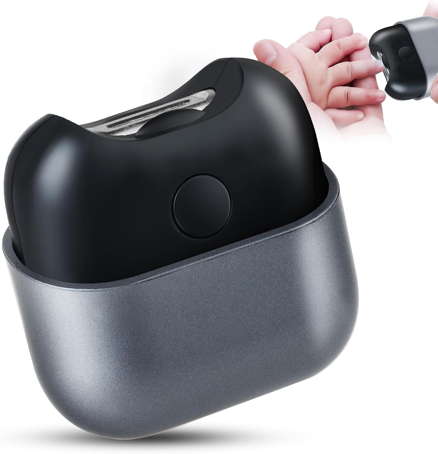 Aorsher 2 Speeds Automatic Nail Clipper, Multi-Function Electric Nail Clipper with Light and Nail Chip Storage, Rechargeable Electric Nail Clipper  for Babies, Adults and Seniors