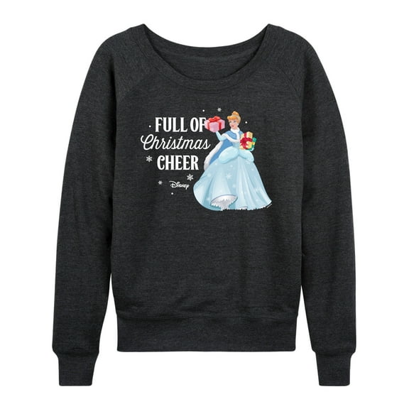 Disney - Full Of Christmas Cheer Cinderella - Women's Lightweight French Terry Long Sleeve Shirt