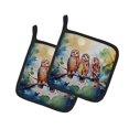 thumbnail image 2 of Carolines Treasures 7.5 x 7.5 in. Owls Pot Holders - Set of 2, 2 of 2