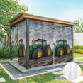 thumbnail image 6 of Farm Tractor Outdoor Curtains for Patio Waterproof,Windproof Privacy Curtains with Weighted Bottom,Green Truck Country Rustic Field Harvester Outside Drapes for Picnic Garage Yard 54"x84" 2 Panel, 6 of 8