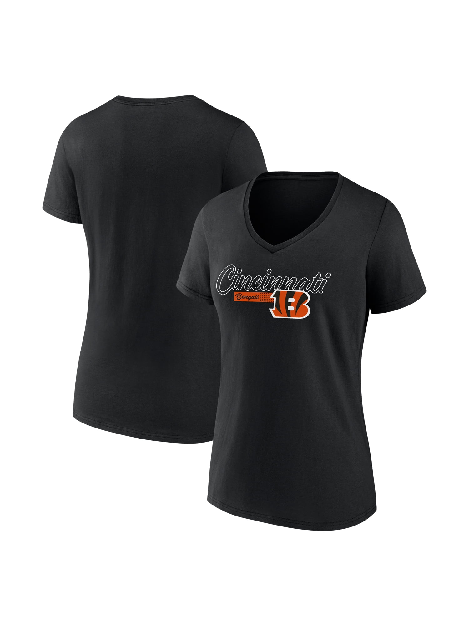 NFL Cincinnati Bengals Women's Cotton Black Short Sleeve T-Shirt