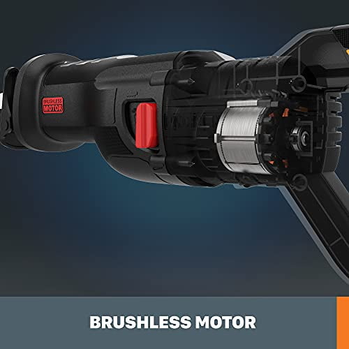 Worx Nitro WX516L 20V Power Share PRO 4.0Ah Cordless Reciprocating Saw with  Brushless Motor