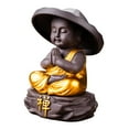thumbnail image 4 of Estatua de Buda, Adorno para Mascotas de Té, Figura Coleccionable, Escultura de Buda, Estatua de Buda Sentado para Tablero de Coche, Escritorio, Decor Estilo A, 4 of 8