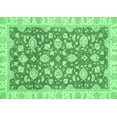 thumbnail image 1 of Ahgly Company Indoor Rectangle Oriental Emerald Green Traditional Area Rugs, 2' x 5', 1 of 4