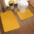 thumbnail image 2 of Xecao Goldenrod 2-Piece Vintage Seamless Anti-Skid Mat Set, featuring a stylish pattern for a safe and elegant toilet rug experience, 2 of 6