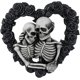 thumbnail image 1 of Pareja de esqueletos Número de casa Rosa negra Colgante Adorno Navidad Halloween Decoración del hogar Puerta LingWen 8390611490140, 1 of 1