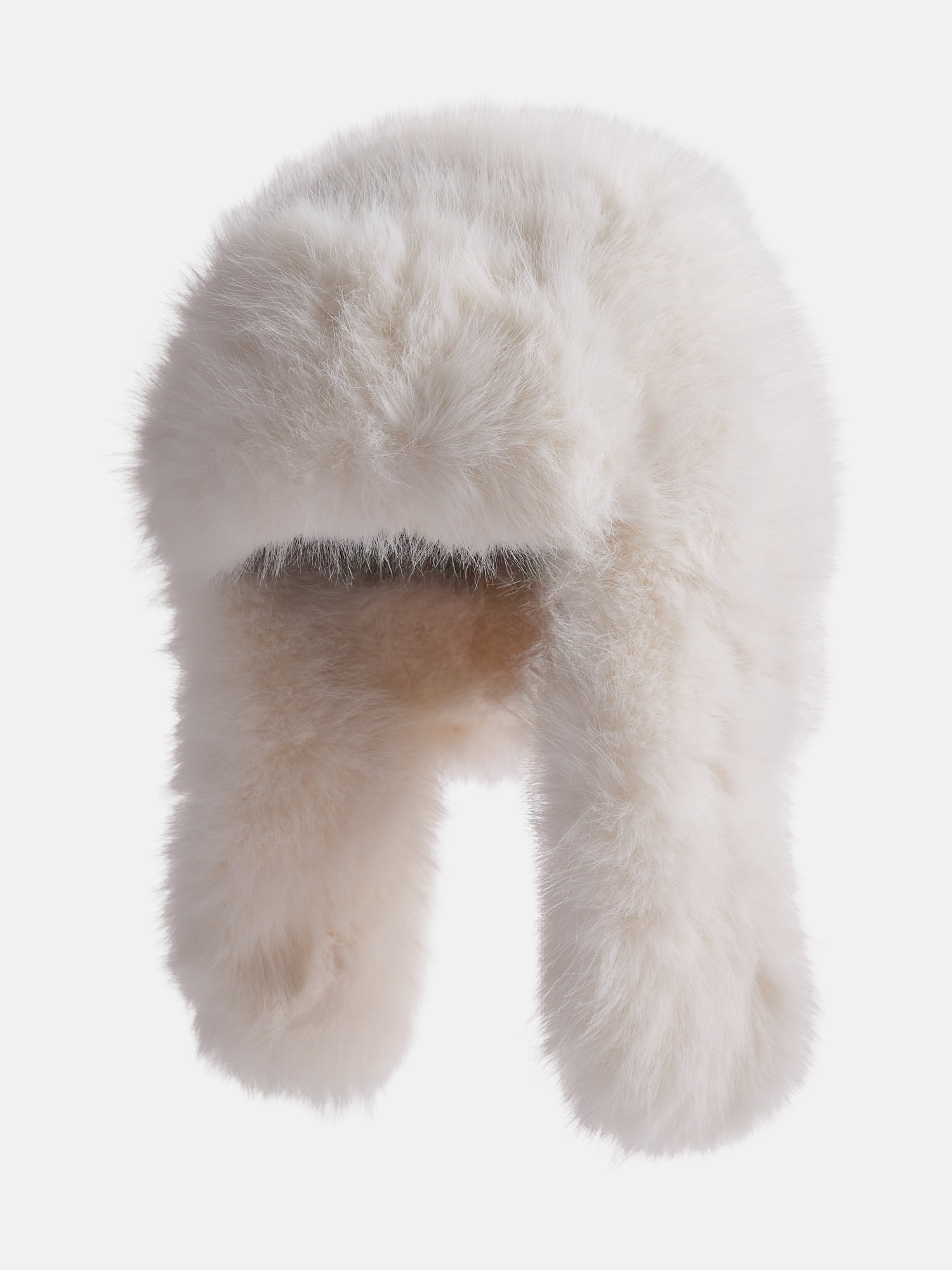 No Boundaries Faux Fur Trapper Hat, Women's, Winter White