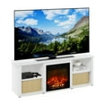 thumbnail image 2 of Furinno Meuble Télé Montale 60 Pouces avec Foyer, Blanc Uni, 2 of 7