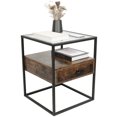 thumbnail image 1 of Mesita de Noche Vintage,Mesa para café con Compartimento Delantero Abierto,Fácil de Limpiar, para Salón Dormitorio esquí esquí Gafas de esquí, 1 of 5
