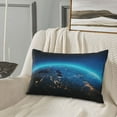 thumbnail image 5 of Sikiie Planet Earth Print Plush Pillow Cover, Wrinkle-proof and Stain-resistant Pillow Protector without Pillow Core, Home Decoration-20"x30", 5 of 6