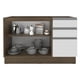 thumbnail image 5 of Mueble de Cocina Para Tarja Madesa Glamy 120 cm 2 Puertas y 3 Cajones (Sin Tablero ni Tarja) Marrón/Blanco, 5 of 5