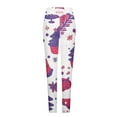 thumbnail image 4 of Mingw Ladies' Christmas Printed Leggings High waist Tight Athletic Yoga Pants Y2K Snowflake Printed Trousers,Multicolor,S, 4 of 5