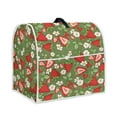 thumbnail image 3 of ZIATUBLES Mixer Cover Multi-Functional Kitchen Appliance Dustproof Accessories with Top Handle and Front Pockets Compatible with 4.5-5 Quart Stand Mixer, Strawberry Flower Leaf, 3 of 7