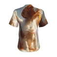 thumbnail image 6 of Zufioo Rainbow English Cocker Spaniel Print Women's Classic V-neck T-shirt, V-neck Short-sleeved Tops Home Wear, Suitable for Daily Life, Work, Outdoors-XX-Large, 6 of 8