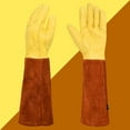 thumbnail image 4 of M/L/XL Cowhide Gardening Flower Pruning Long Sleeved Protective Gloves, 4 of 8