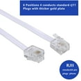 4Pack Telephone landline Extension Cord Cable Cord with Standard RJ11