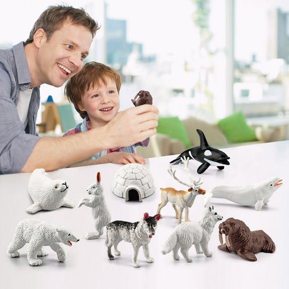 RXIRUCGD Toys 10Pc Honey Badgers Toys Figurines Home Decorate Preschool Educational Arcti Winter Animals Christmas