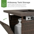 thumbnail image 5 of Best Choice Products 28in Propane Gas Fire Pit Table 50,000 BTU Outdoor Wicker w/ Glass Beads, Tank Holder  Brown, 5 of 9