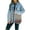 A2-green, variant on Western Jean Jacket for Womens Aztec Ethnic Denim Jacket Distressed Lapel Long Sleeve Button Down Shacket Coat