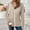 Beige, variant on Dasayo Full Zip up Women's Sweatshirts for Women Beige Hooded Long Sleeve Solid Pocket Jackets Women Blouses L