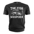 thumbnail image 2 of Men's Fishing T-shirt Funny Fishing whisperer Grandpa dad Husband Father's day outdoors tee (Medium Navy Blue), 2 of 6