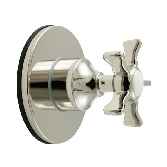 Kingston Brass KS3036NX Hamilton Single-Handle Three-Way Diverter Valve with Round Trim Kit, Polished Nickel