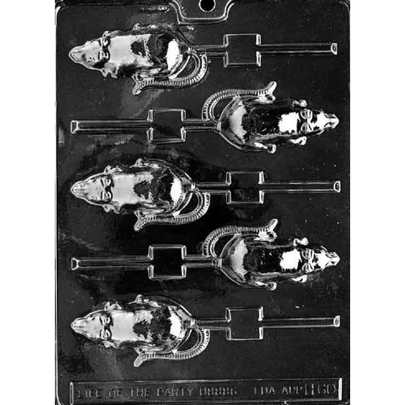 Grandmama's Goodies H060 Rat Rodent Mouse Lollipop Halloween Chocolate Candy Soap Mold with Exclusive Molding Instructions