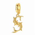 thumbnail image 1 of Dije Universal de Piscis Dorado Bañado en Plata, 1 of 7