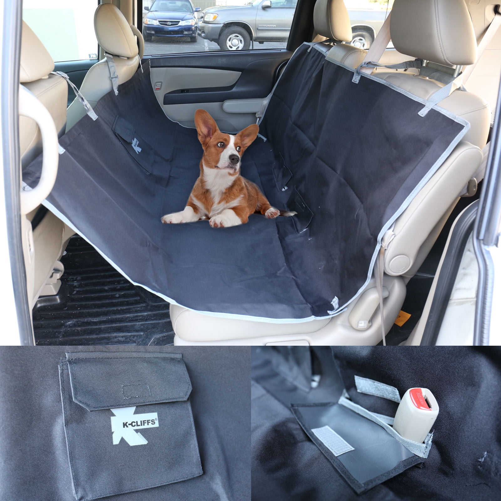 Ktaxon Dog Car Seat Cover Cars Protector, w/Extra Side Flaps, Seat 