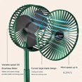 thumbnail image 3 of Telescopic Folding Fan - 2024 New Portable USB Rechargeable Collapsible Desk Fan 360 Degree Rotation Cooler for Home, 3 of 5