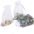 thumbnail image 5 of 100 Uds bolsa con cordón de Organza 11cm x 16cm joyería transparente boda fiesta regalo de Navidad bolsa de regalo,Blanco oso de fresa Electrónica, 5 of 5