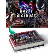 Marvel Venom Vs Carnage Birthday Edible Image Cake Topper, by TNCT