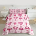 thumbnail image 2 of Manfei Kawaii Pink Bowknot 2pcs Bedding Comforter Set for Female Girls Teens,Stars Print Twin Comforter Sets,Dreamy Princess Breathable Bedding Set,Super Cozy Room Decor,Reversible, 2 of 8