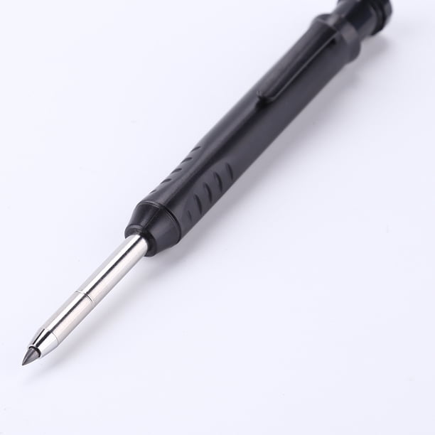 Lápiz de carpintero sólido con minas de recambio Sacapuntas Marcador de carpintería (negro) Likrtyny Para estrenar