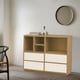 thumbnail image 4 of Ilios Innova | Librero Minimalista para Sala, Recámara u Oficina, Estante Organizador de Madera Color Maple con Cajones, 4 of 9