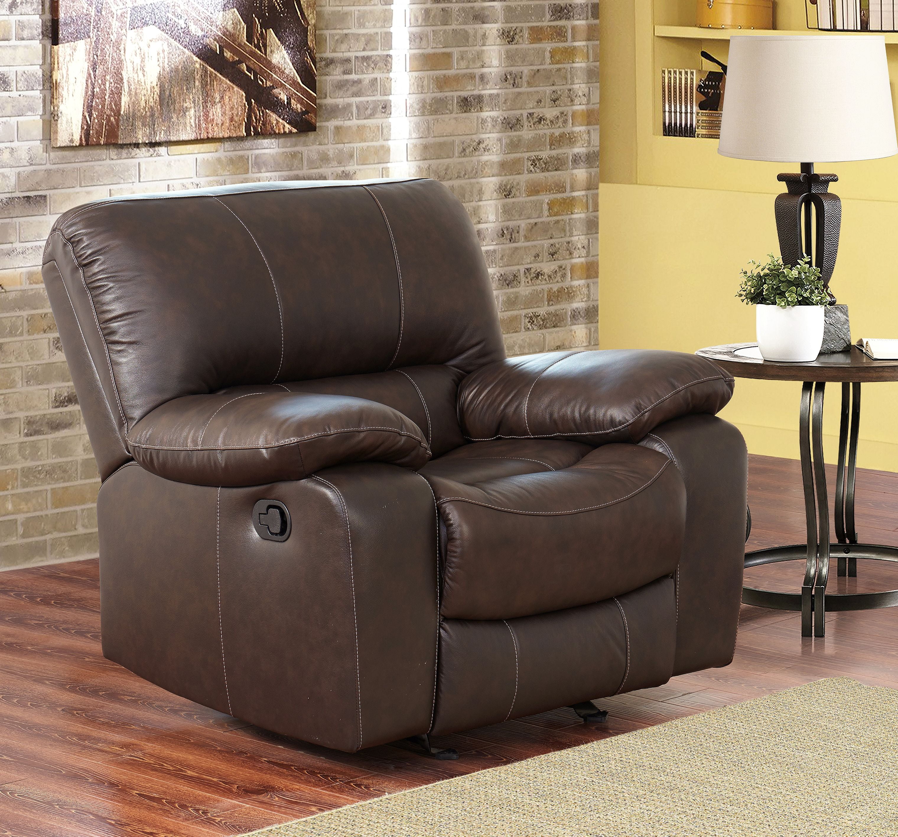 Hillary Top Grain Leather Rocker Recliner
