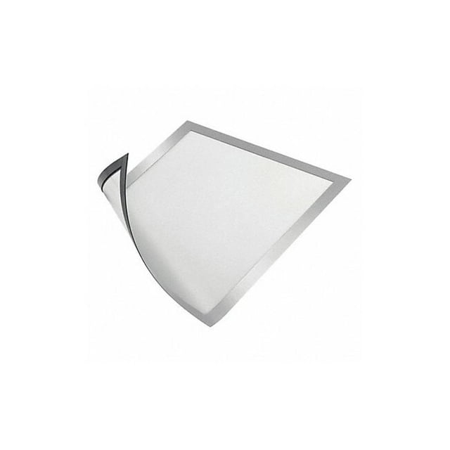 Soporte magnético para letreros Duraframe duradero, tamaño carta, plateado, x2