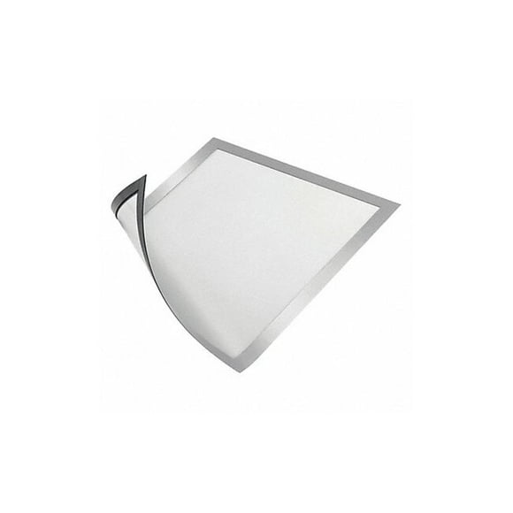 Soporte magnético para letreros Duraframe duradero, tamaño carta, plateado, x2
