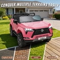thumbnail image 6 of Track Seven 24V Ride on Car, Licensed Lexus GX550 2-Seater Electric Car with Remote Control, Bluetooth, LED Lights, Four-Wheel Suspension, 24V Electric Ride on Toy Car for Kids Aged 3+, Pink, 6 of 9