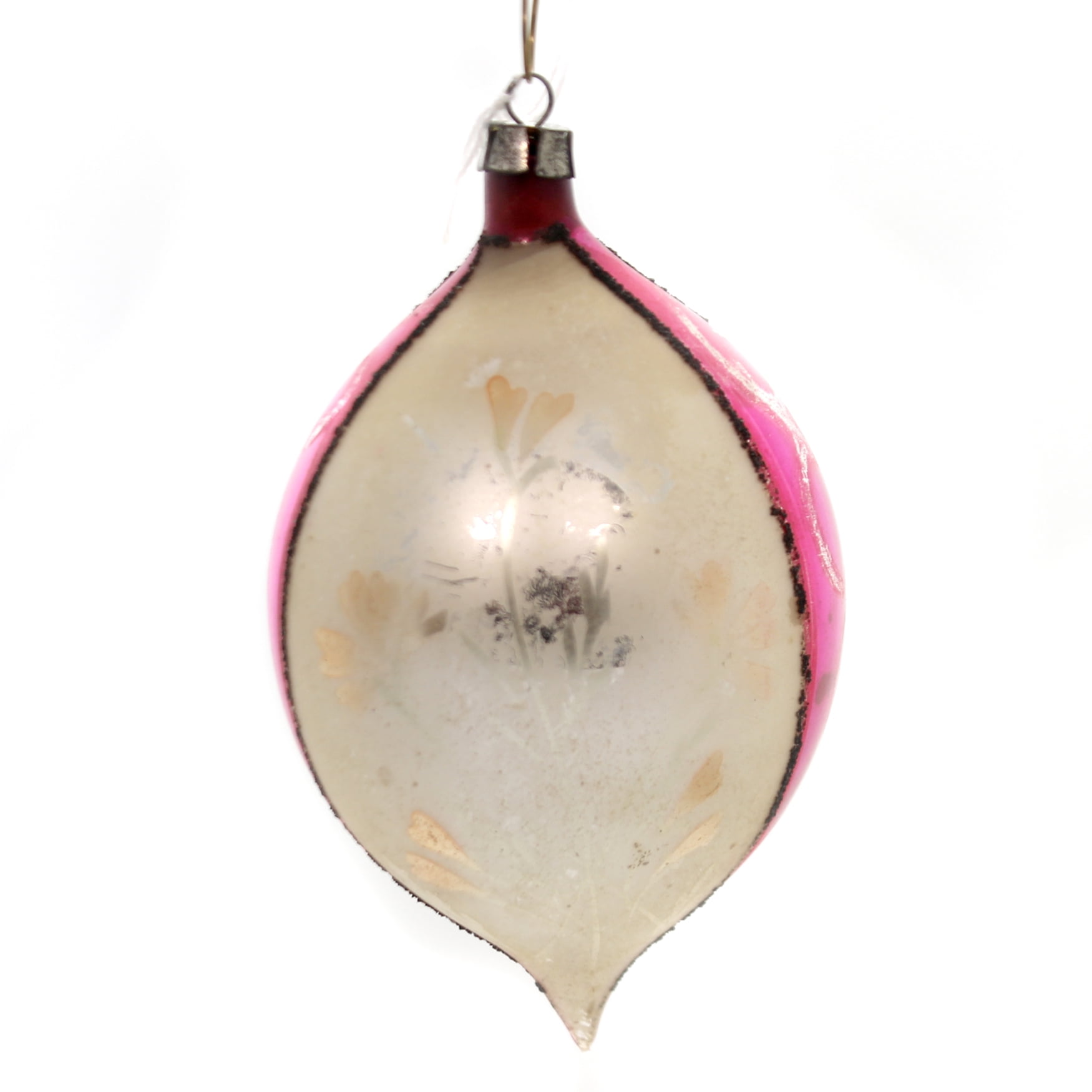 Holiday Ornaments VINTAGE HORIZONTAL STRIPED TEARDROP Ornament Poland