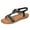 Black, variant on Virmaxy Womens Fashion Non-slip Women Large Bohemian Elastic Rhinestone Flower Roman Sandals Black 36