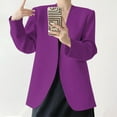 thumbnail image 4 of XFLWAM Blazers for Women Long Sleeve Shawl Collar Open Front Business Jacket Blazer Work Office Blazers Jackets Purple XXL, 4 of 7