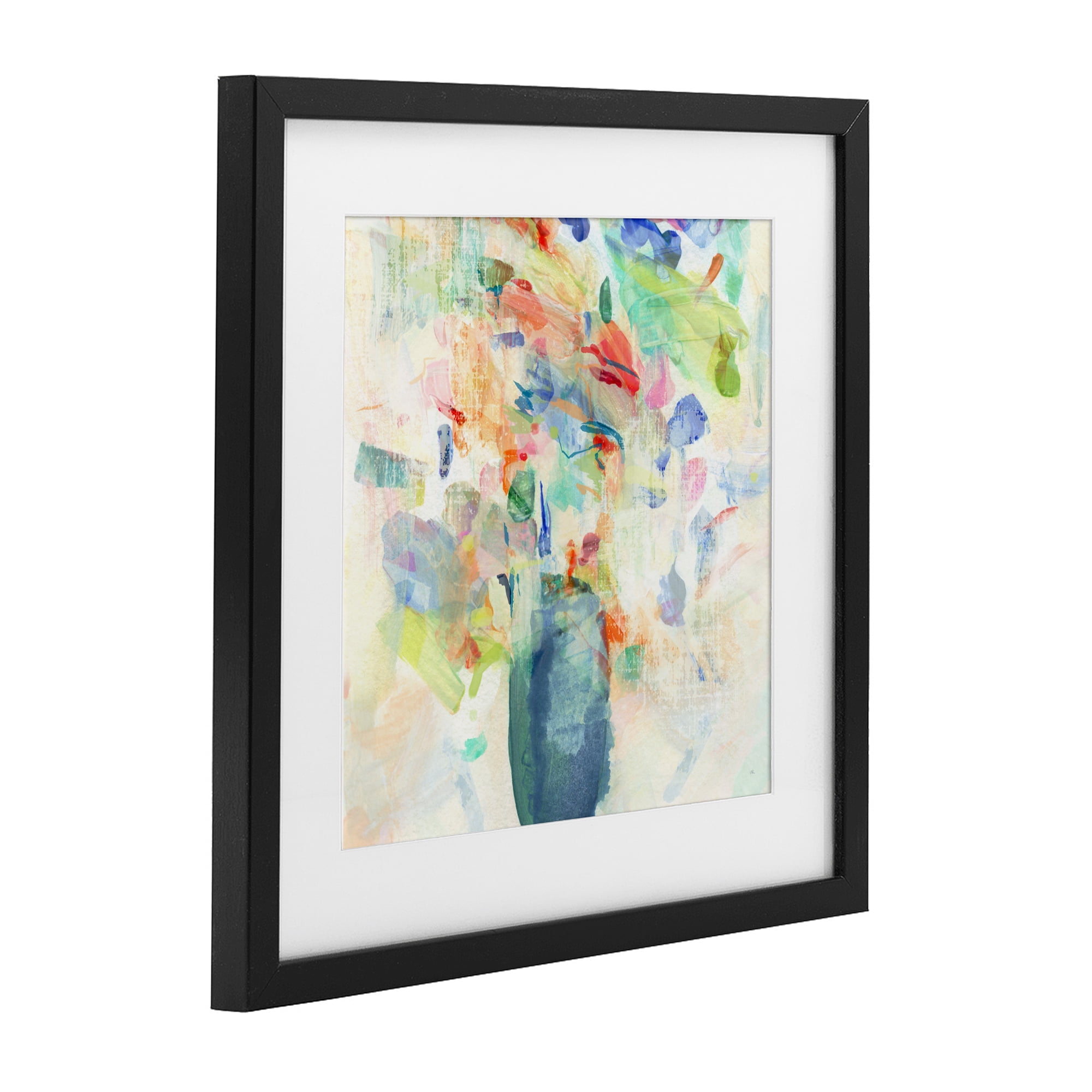 Stupell Industries Summer Flowers Brushstrokes Black Framed Print Under Glass, design by Susan Jill