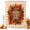 Orange, Brown, White, variant on Happy Fall Shower Curtains for Bathroom, Maple Leaves Checked Thanksgiving Farmhouse Waterproof Fabric Shower Curtain, Decorative Bathroom Curtain for Bathtub, 36"x72", No Hooks Included