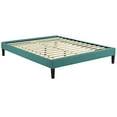 thumbnail image 2 of Modway Tessie Upholstered Queen Platform Bed Frame with Wood Slat Support in Teal, 2 of 4