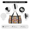 thumbnail image 4 of Disketp Cute Cars Bolsa de Viaje Tipo Duffle, Bolso de Mano para Fin de Semana para Mujer, Bolsa de Gimnasio Ligera para Hombre, Esencial para Viajes, 4 of 7