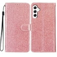 thumbnail image 6 of For Samsung A05s Wallet Case Bling Shiny Premium PU Leather with RFID Blocking Card Slots Holder Magnetic Flip Kickstand Shockproof Wrist Strap Cover For Samsung Galaxy A05s, Rosegold, 6 of 7