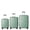Pea Green, variant on Lightweight PP Hardshell Luggage Set of 3 with 20" 24" 28", Modern Suitcase with 3-Step Push Botton Handle & TSA Lock