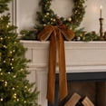 thumbnail image 4 of 2026 Christmas Indoor Decoration Long Velvet Bow With Long Streamers Large Decorative Velvet Ribbon Bow For Christmas Tree Staircase Railing Wreath Home Holiday Decor, 4 of 7