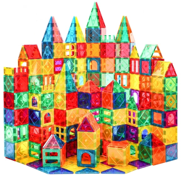 FunMagic Magnetic Tiles, 60pcs Magnetic Blocks for Kids, Magnet Building Set,STEM Sensory Educational Toys Gift for Toddlers Kids 3 4 5 6 7 8 Year Old